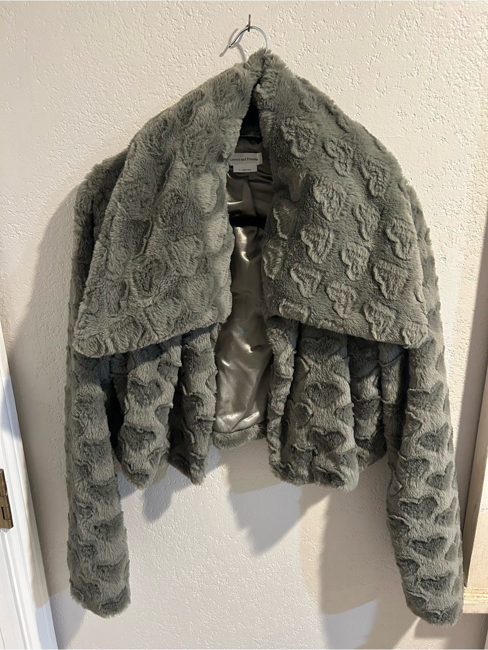 Lovers + Friends Olive Faux Fur Shawl-Collar Jacket